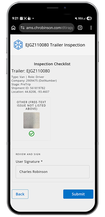 C.H. Robinson Trailer Inspection Compliance